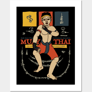 Vintage Muay Thai Tattoo Posters and Art